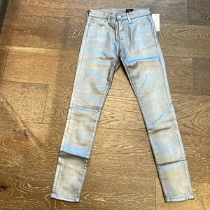 AG Farrah Skinny Ankle in Pewter/Silver - Brand New - Never Worn